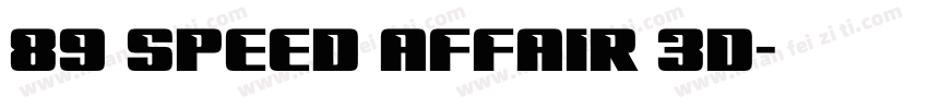 89 Speed Affair 3D字体转换